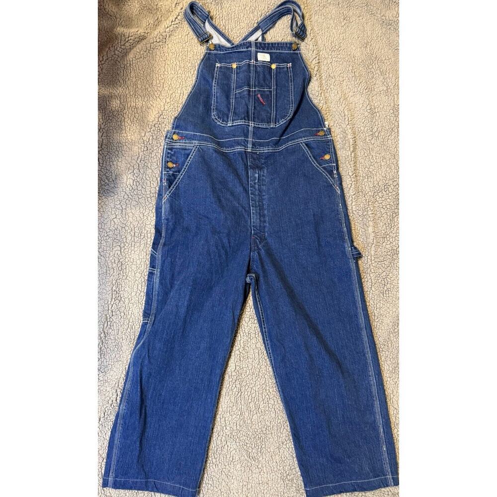 HISEA Men Heavy Duty Denim Bib‎ Overall Relaxed Fit Workwear Dungarees
